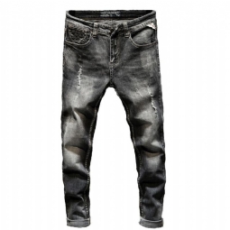 Farkut Miesten Stretch Fit Muodikkaat Streetwear-farkut