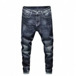 Farkut Miesten Suunnittelija Slim Fit Elastiset Syysfarkut