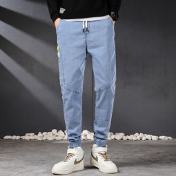 Miesten Farkut Vintage Streetwear Denim Jogger Housut