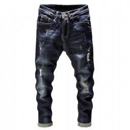 Tummansininen Stretch Slim Fit Denim Farkut