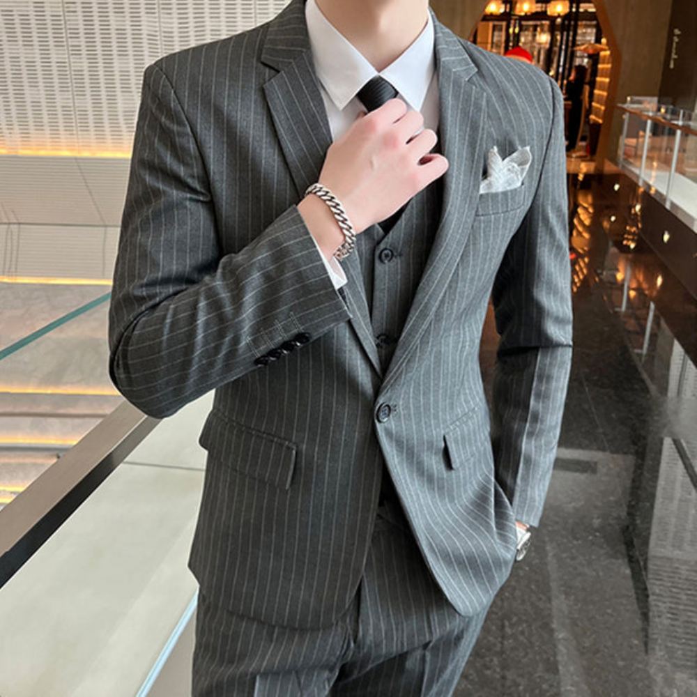 Puvut Miesten Designer Tailor Business Elegant 3-osainen Puku