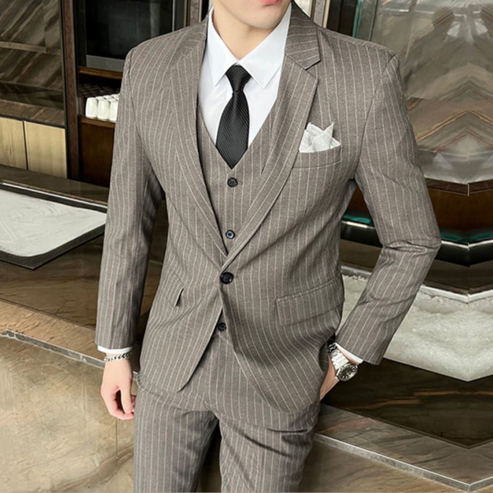 Puvut Miesten Designer Tailor Business Elegant 3-osainen Puku