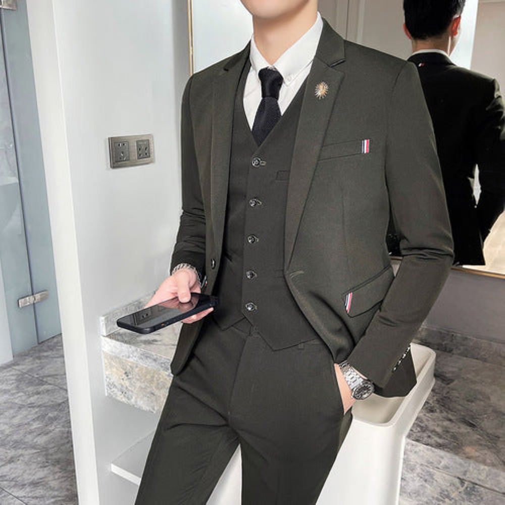 Puvut Miesten Designer Tailor Business Elegant 3-osainen Puku