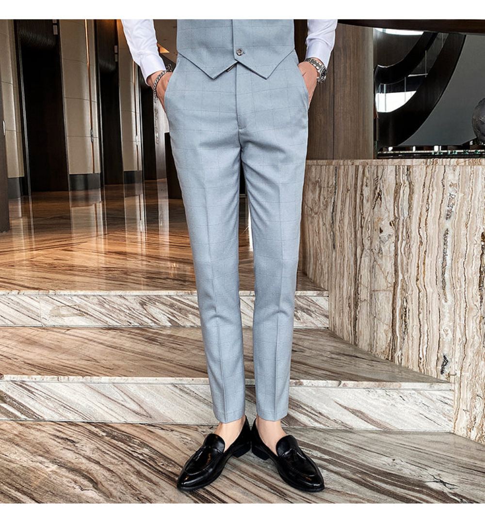 Puvut Miesten Formal Business England (takki + Liivi + Housut) Puku