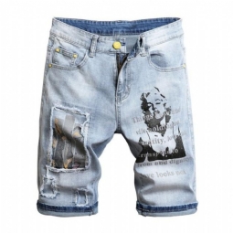 Marilyn Monroe Print Youth Denim Shortsit