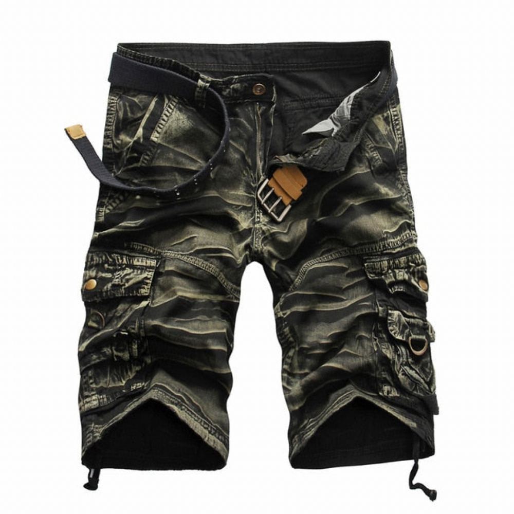 Miesten Mukavat Camo Cargo Shortsit