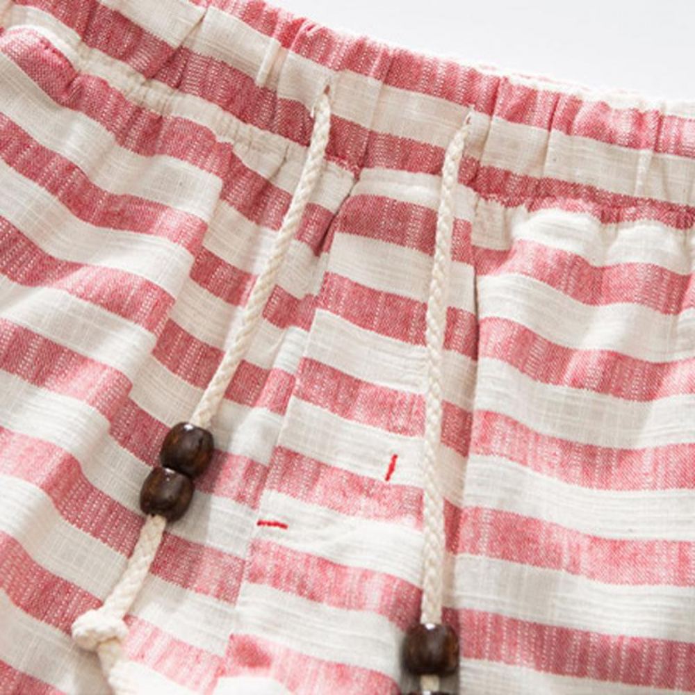 Puuvillasta Valmistetut Stripe Shortsit